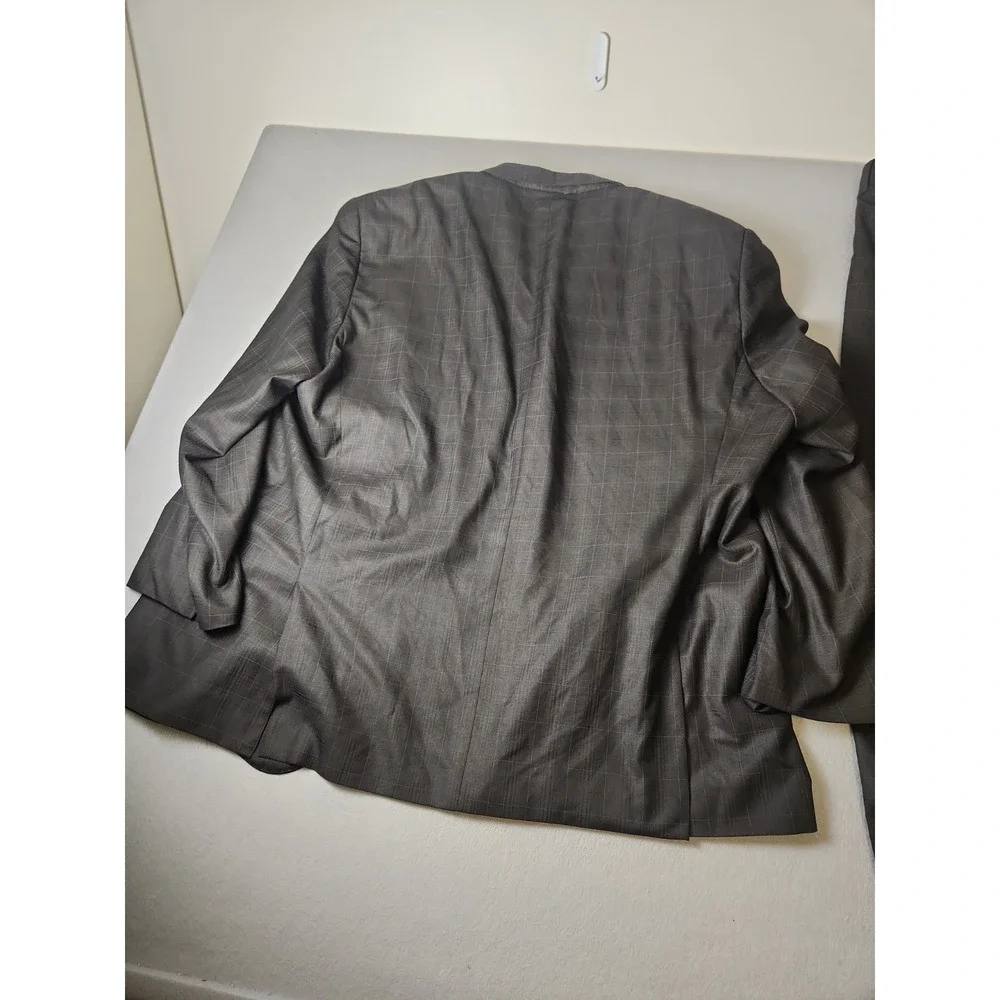 Mecca 2 Piece Dark Brown Suit Glen Check Pattern Sz52